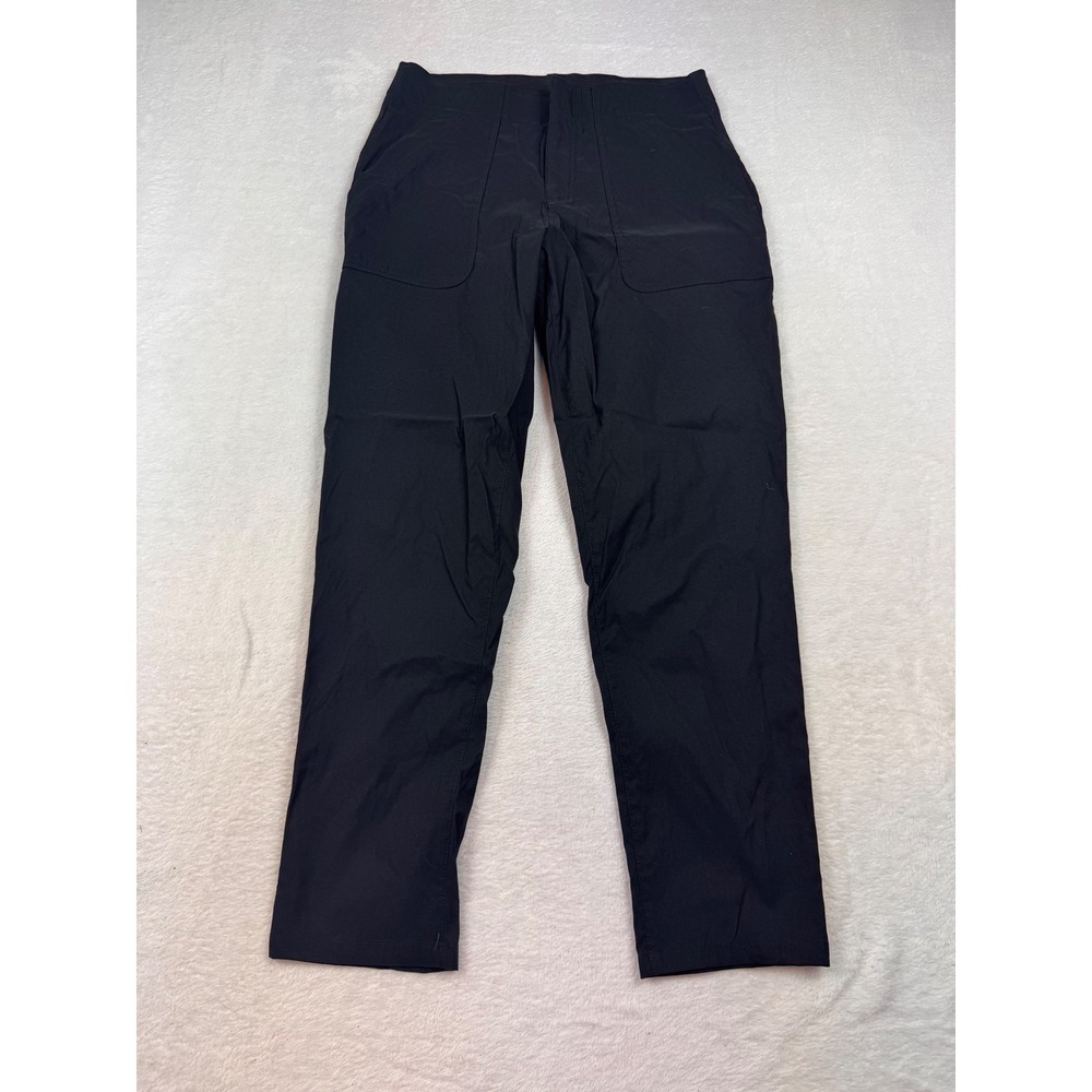 Eddie Bauer Horizon Straight Ankle Pants Womens 6 Black Hiking Travel Outdoor